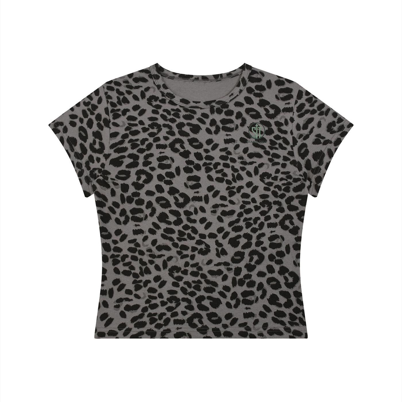 Women’s Leopard Print Crop T-Shirt