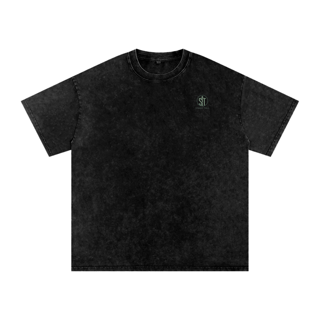 Snow Washed Oversized Cotton T-Shirt