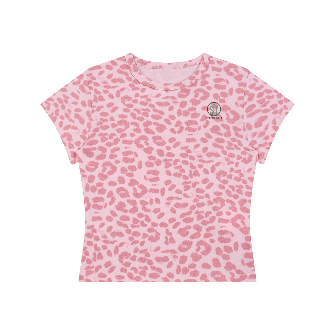 Women’s Leopard Print Crop T-Shirt