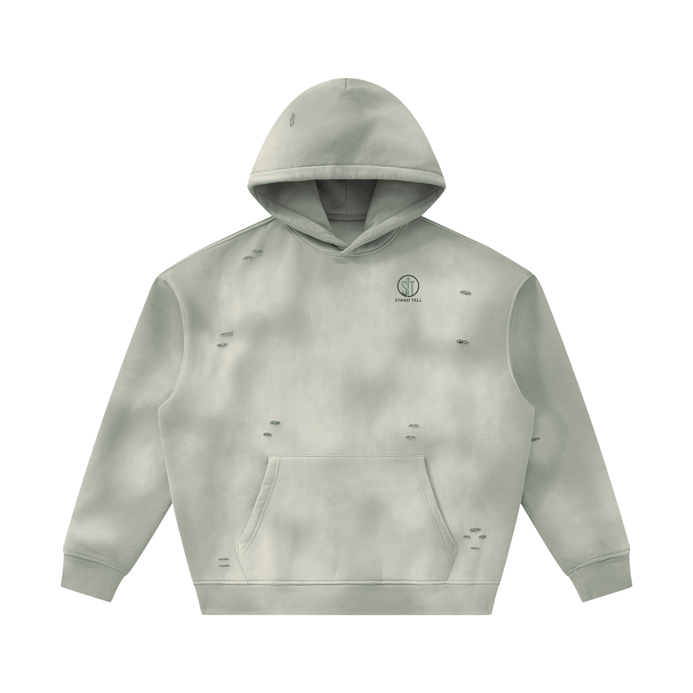 Unisex Sunfade Frayed Fleece Hoodie