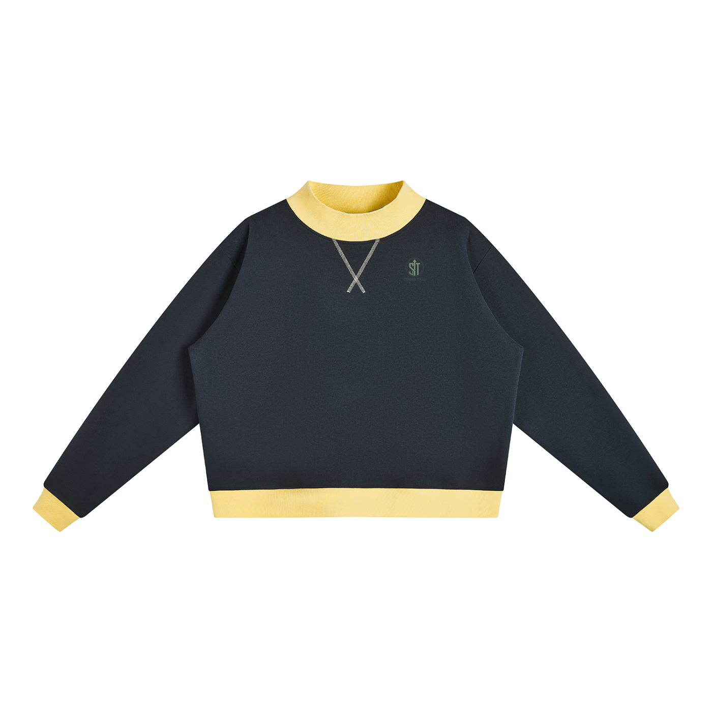 Women’s Mock Neck Crewneck Sweatshirt