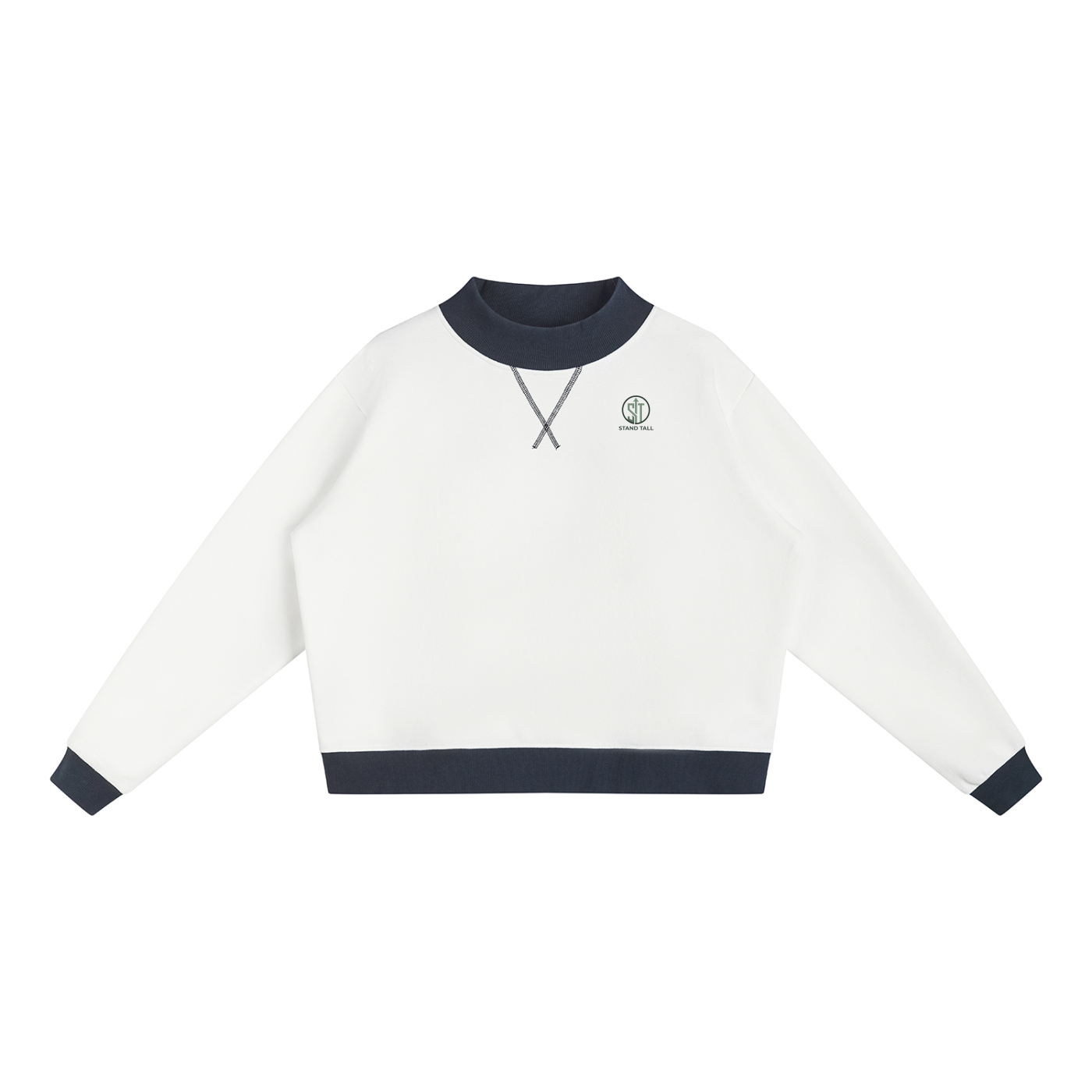 Women’s Mock Neck Crewneck Sweatshirt