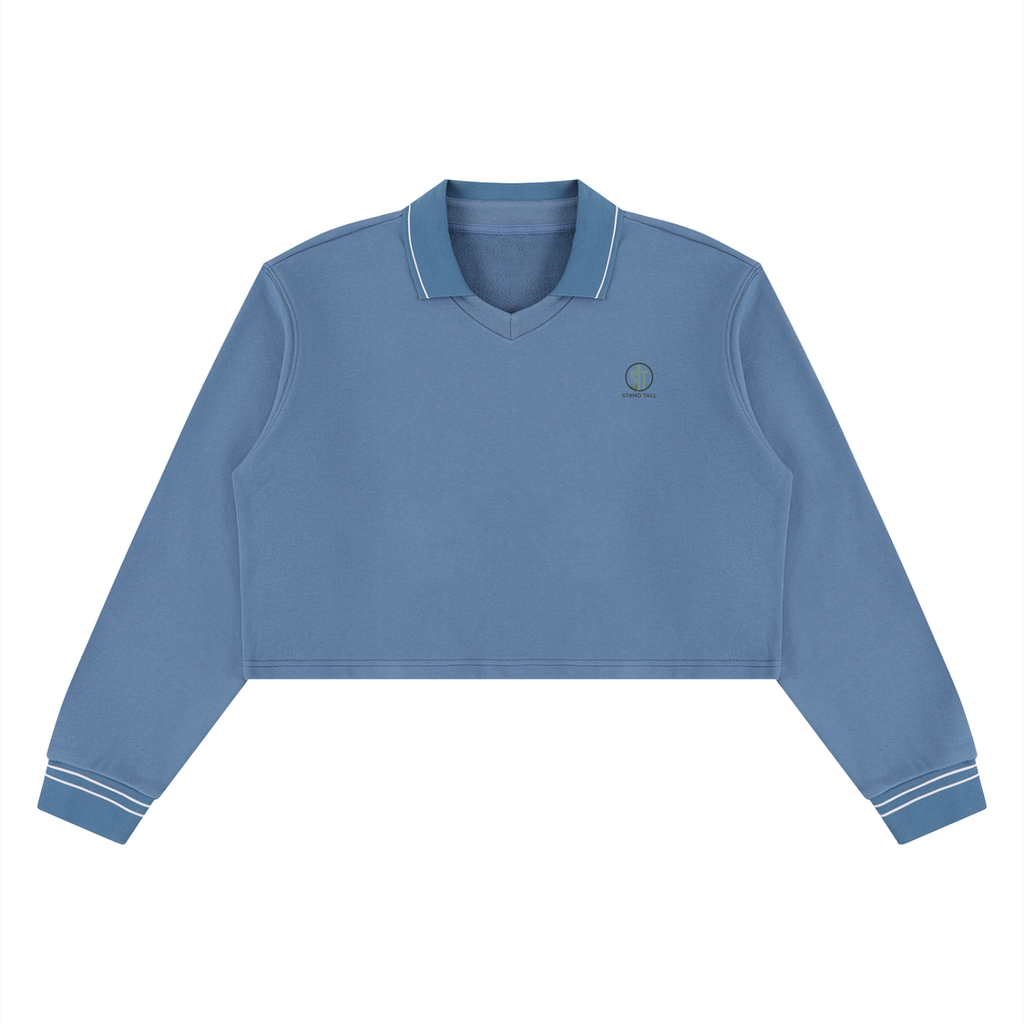 Women’s Crop Collared Sweatshirt