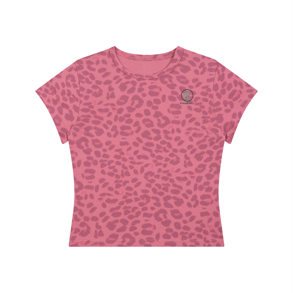 Women’s Leopard Print Crop T-Shirt