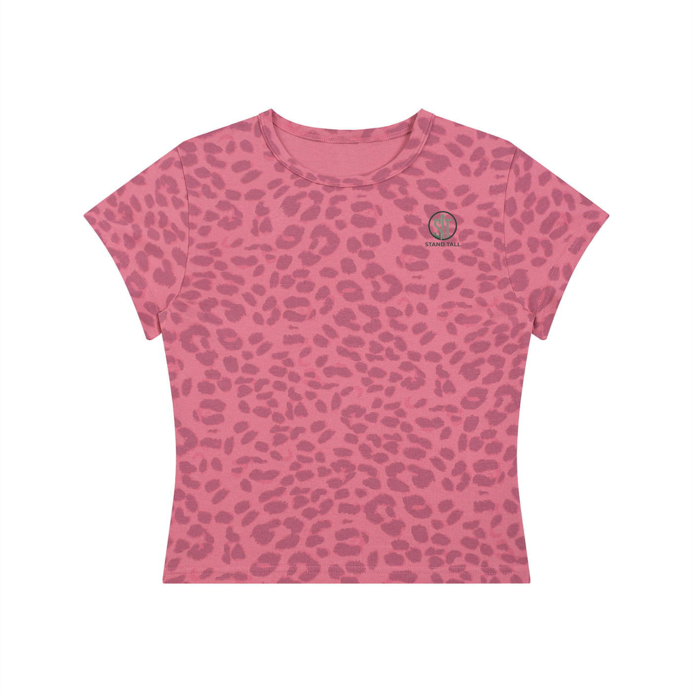 Women’s Leopard Print Crop T-Shirt